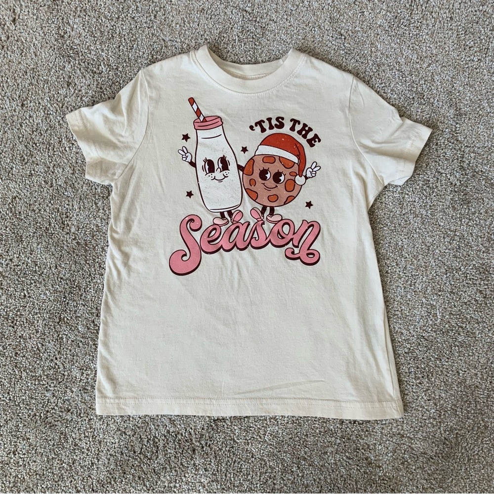 Kids Festive Graphic Tee - Cream